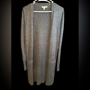 Maurice’s Long Gray Cardigan Sweater Size M
